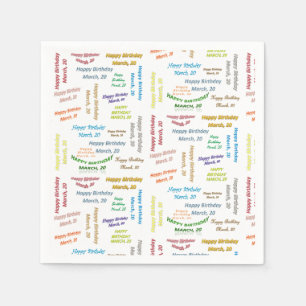 Papier Napkins March, 20 oktober Servet