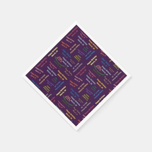 Papier Napkins March, 26 oktober Servet (Hoek)