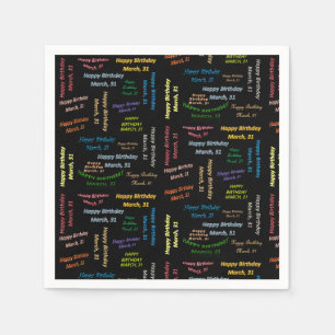 Papier Napkins March, 31 zondag Servet