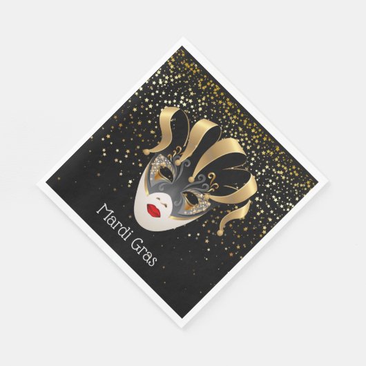 Papier Napkins Mardi Gras Servet (Hoek)