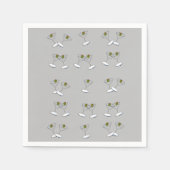 Papier Napkins, Martini Glasses Servet (Voorkant)