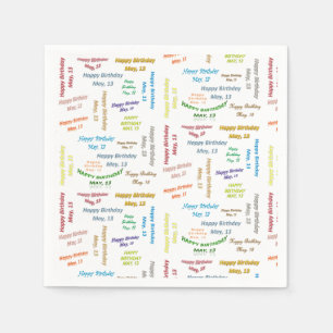 Papier Napkins May, 13 oktober Servet