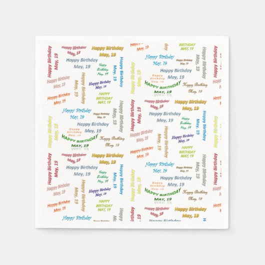 Papier Napkins May, 19 oktober Servet (Voorkant)