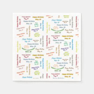 Papier Napkins May, 20 oktober Servet