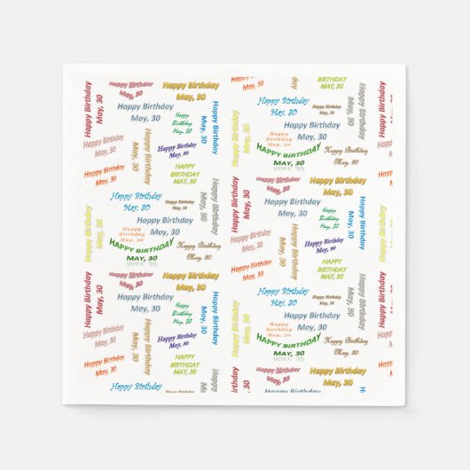 Papier Napkins May, 30 oktober Servet (Voorkant)