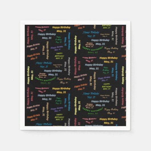 Papier Napkins May, 31-jarig Servet (Voorkant)