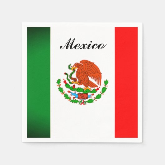 Papier Napkins met Afbeelding van de Mexicaanse vl Servet (Voorkant)