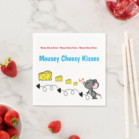 Papier Napkins, Mousey Cheesy Kisses Servet (Insitu)