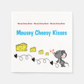 Papier Napkins, Mousey Cheesy Kisses Servet (Voorkant)