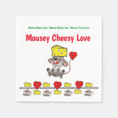 Papier Napkins, Mousey Cheesy Love Servet (Voorkant)