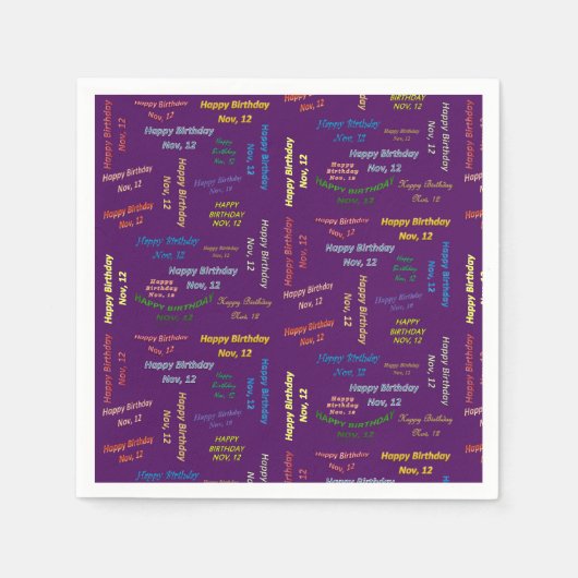 Papier Napkins November, 12 zondag Servet (Voorkant)