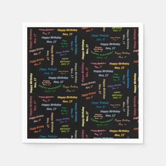 Papier Napkins November, 17 zondag Servet (Voorkant)
