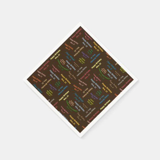 Papier Napkins November, 21 zondag Servet (Hoek)