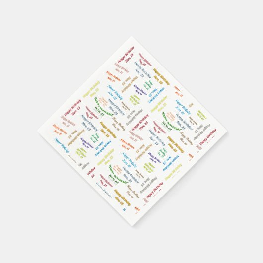 Papier Napkins November, 23 zondag Servet (Hoek)