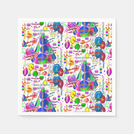 Papier Napkins November, 25 zondag Servet (Voorkant)