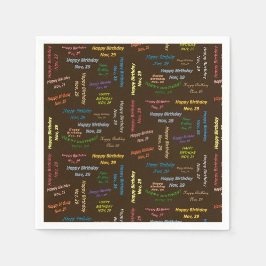 Papier Napkins November, 29 zondag Servet (Voorkant)