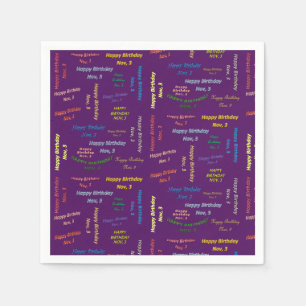 Papier Napkins November, 3 verjaardag Servet