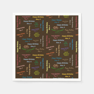 Papier Napkins November, 4 Dag Servet