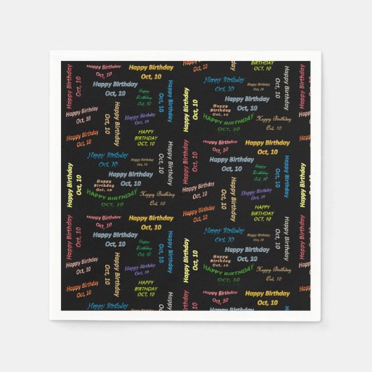 Papier Napkins Oktober, 10 Dag Servet (Voorkant)