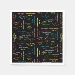 Papier Napkins Oktober, 12 Dag Servet