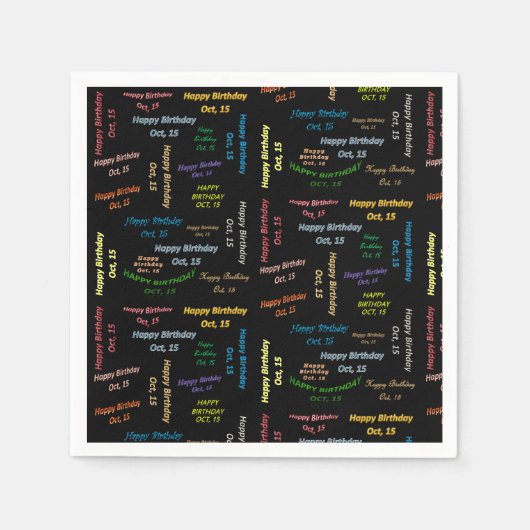 Papier Napkins Oktober, 15 Dag Servet (Voorkant)
