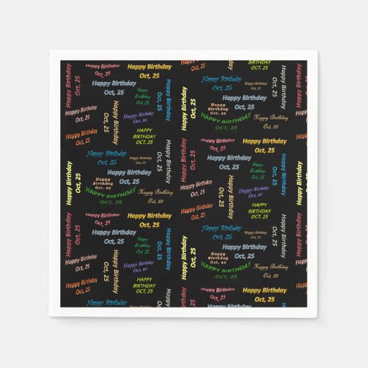 Papier Napkins Oktober, 25 zondag Servet (Voorkant)