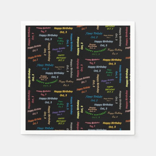 Papier Napkins Oktober, 3 Dag Servet (Voorkant)