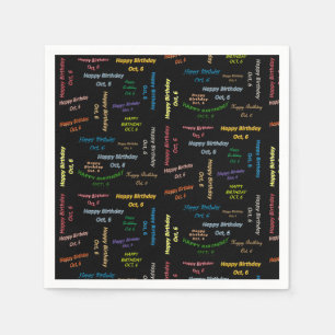 Papier Napkins Oktober, 6 Dag Servet