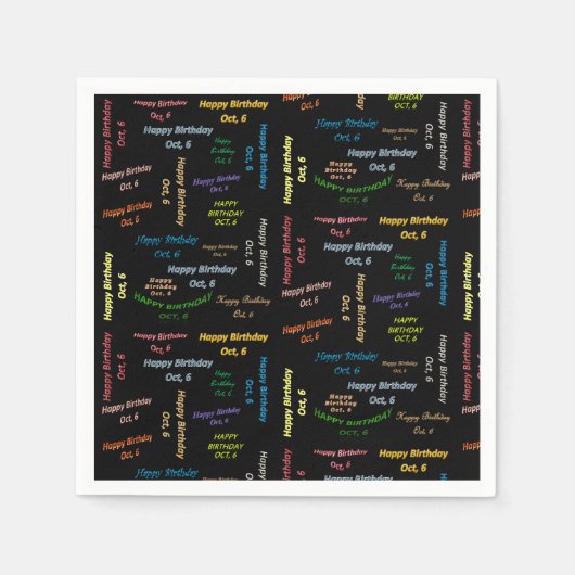 Papier Napkins Oktober, 6 Dag Servet (Voorkant)