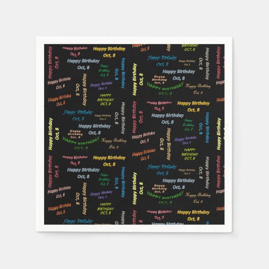 Papier Napkins Oktober, 8 Dag Servet (Voorkant)