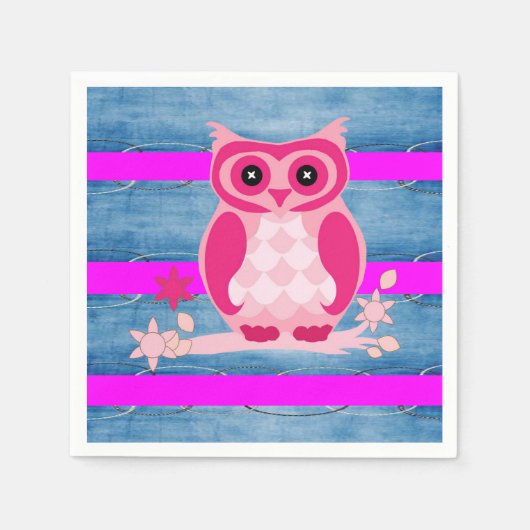Papier Napkins Owl Servet (Voorkant)