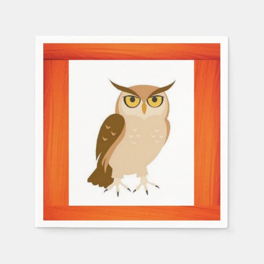 Papier Napkins Owl Servet (Voorkant)