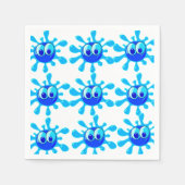 Papier Napkins, Paint Blue Napkins Servet (Voorkant)