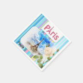 Papier Napkins, Parijs Stripe Servet (Hoek)