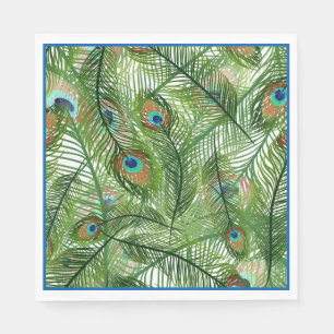 Papier Napkins-Peacock Feathers Napkins Servet
