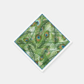Papier Napkins-Peacock Feathers Napkins Servet (Hoek)