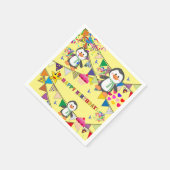 Papier Napkins, Penguin Happy Birthday Servet (Hoek)