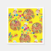 Papier Napkins, Pizza Happy Birthday Servet (Voorkant)