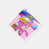 Papier Napkins, Pony Kittens Happy Birthday Servet (Hoek)