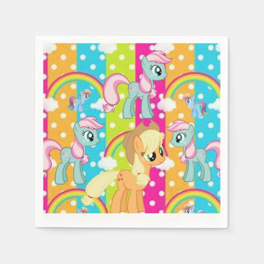 Papier Napkins Pony Servet (Voorkant)