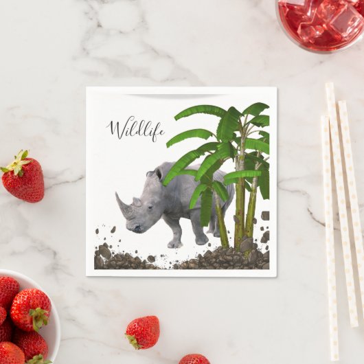 Papier Napkins, Rhinoceros Servet (Insitu)