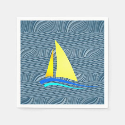 Papier Napkins Sailboot Servet (Voorkant)