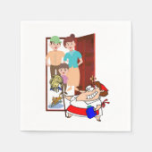 Papier Napkins, schoonmaakdame Servet (Voorkant)