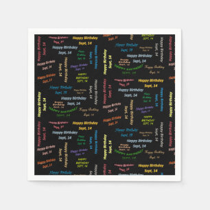 Papier Napkins September, 14 Dag Servet