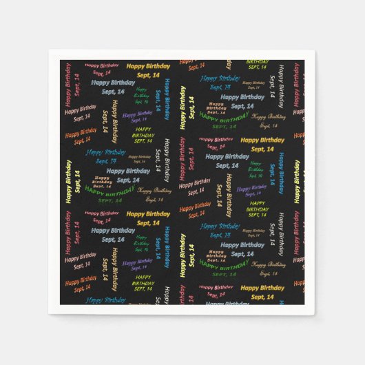 Papier Napkins September, 14 Dag Servet (Voorkant)