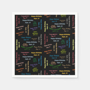 Papier Napkins September, 15 Birthday Servet