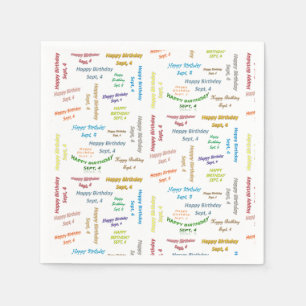 Papier Napkins September, 4 Dag Servet