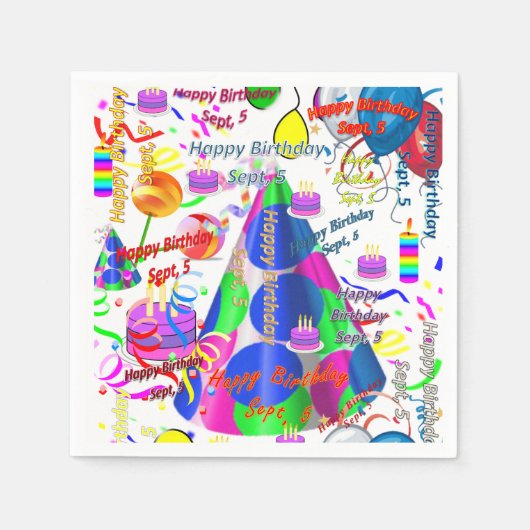 Papier Napkins September, 5 Dag Servet (Voorkant)