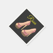 Papier Napkins Shoe Rosa Servet (Hoek)
