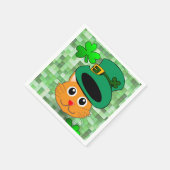 Papier Napkins St. Patrick's Day Cat Servet (Hoek)